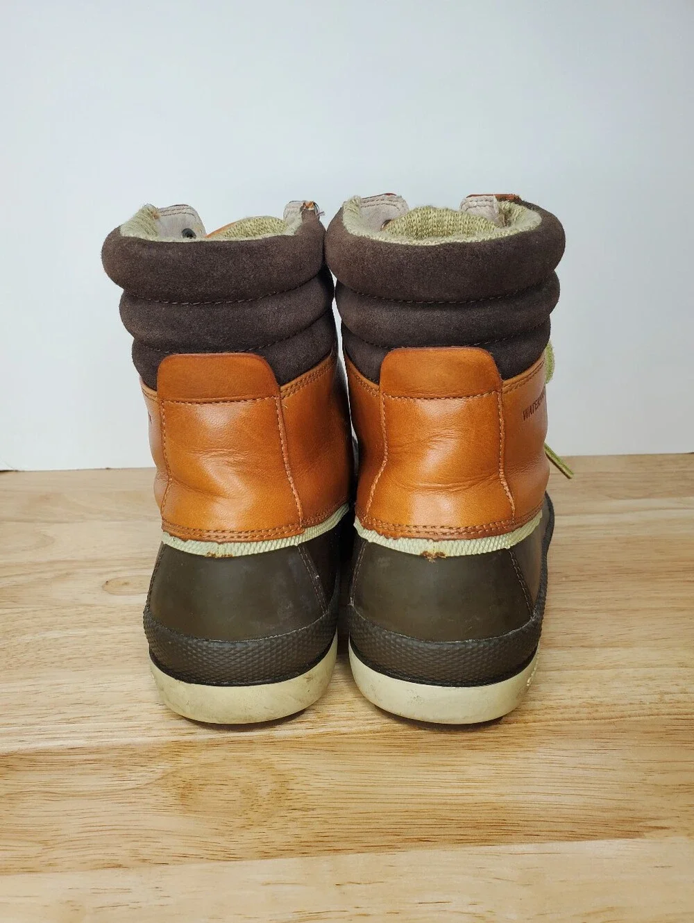 Sperry Cold Bay Duck Boots Mens 8.5 M Brown Tan STS10167